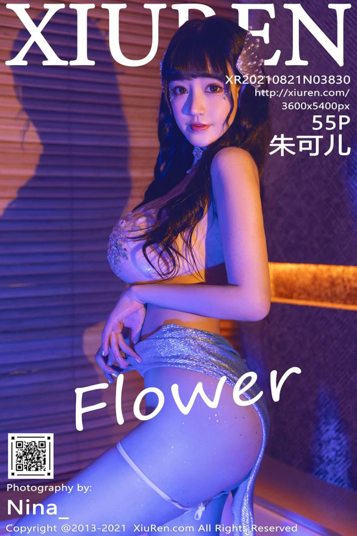 [XiuRen秀人网]VOL.3830 模特朱可儿Flower阳朔旅拍私房浴室珠宝服饰露傲人豪乳诱惑写真55P-秀人网官方网站